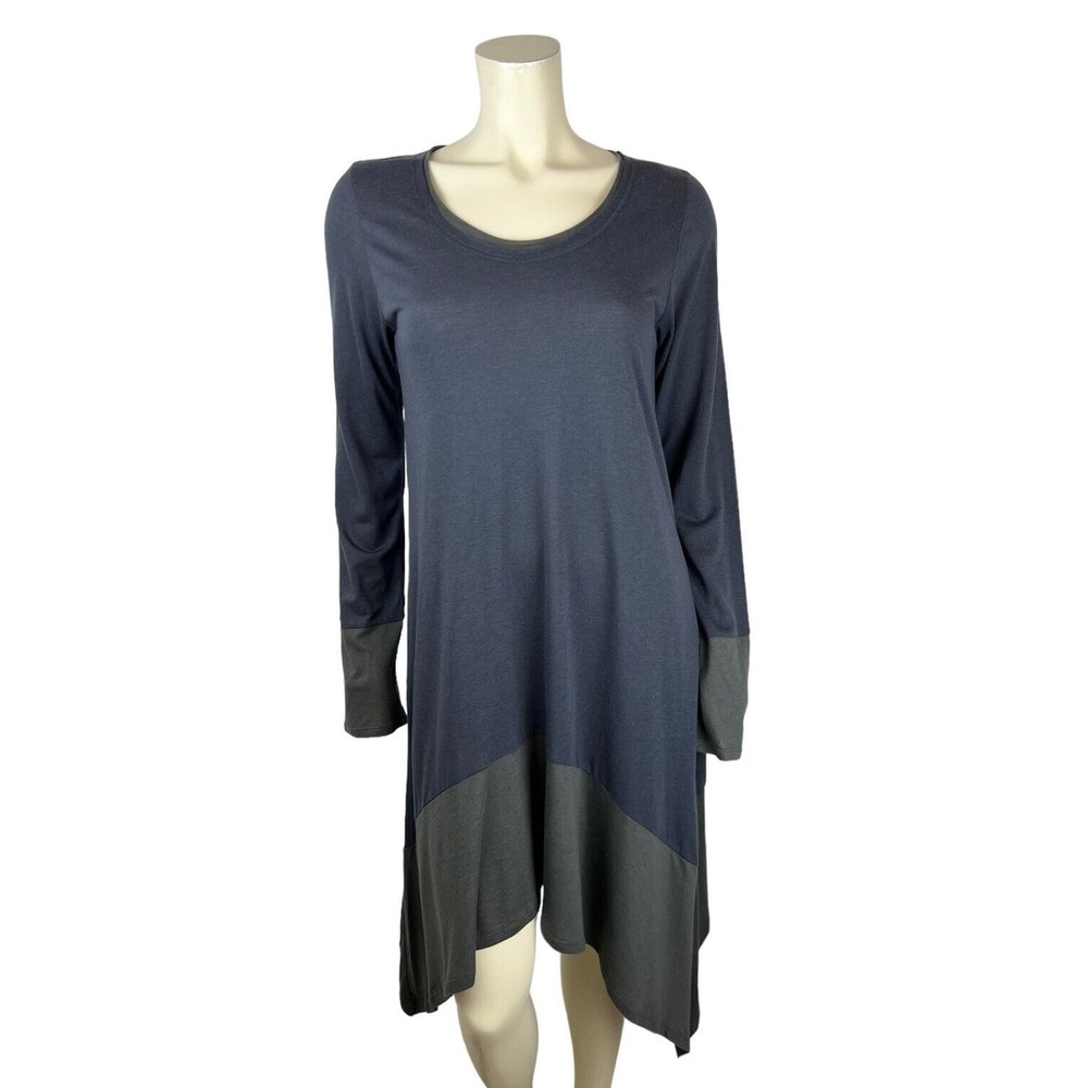 Pete and Greta Johnny Was Tunic Size M Long Sleeve Sharkbite Hem Lagenlook